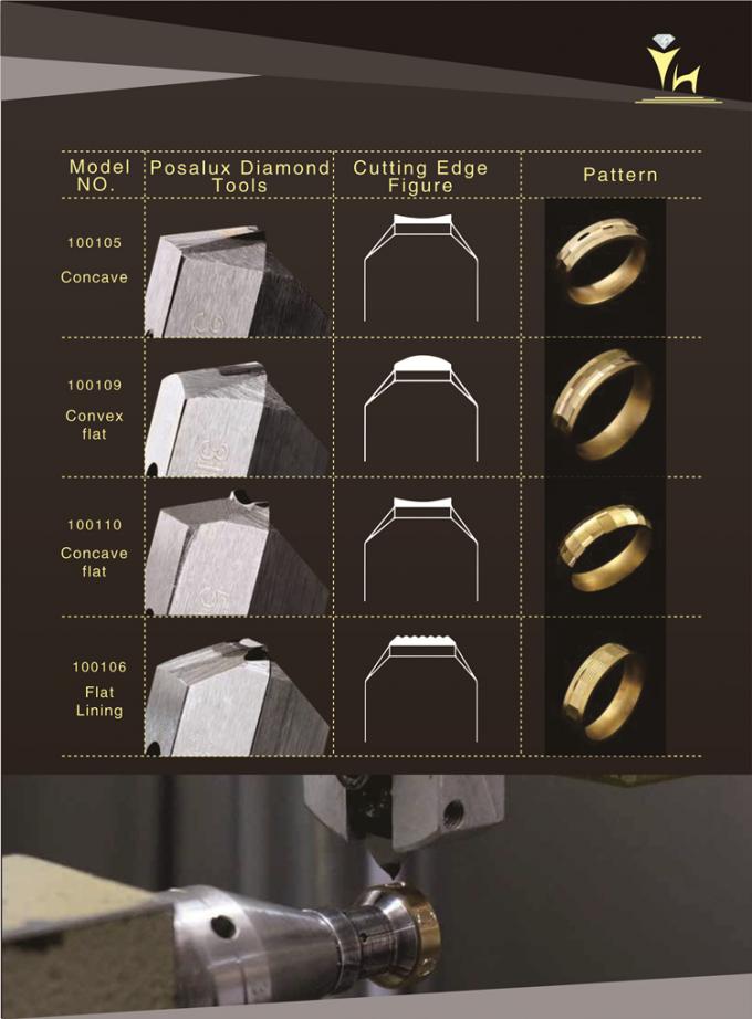 100 Degree V Shape PCD Posalux Diamond Tool 1