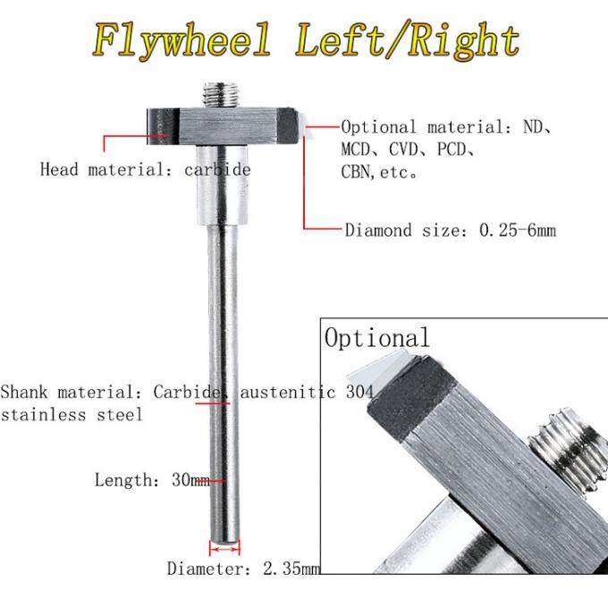 Flywheel Diamond Tools PCD Left Right Bevel Tool Round Head Available 1