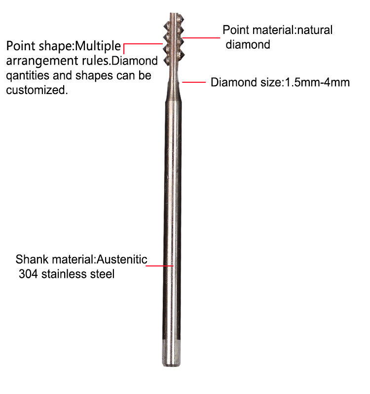 China CVD NCD Diamond Mace Points Jewelry Background Tools factory